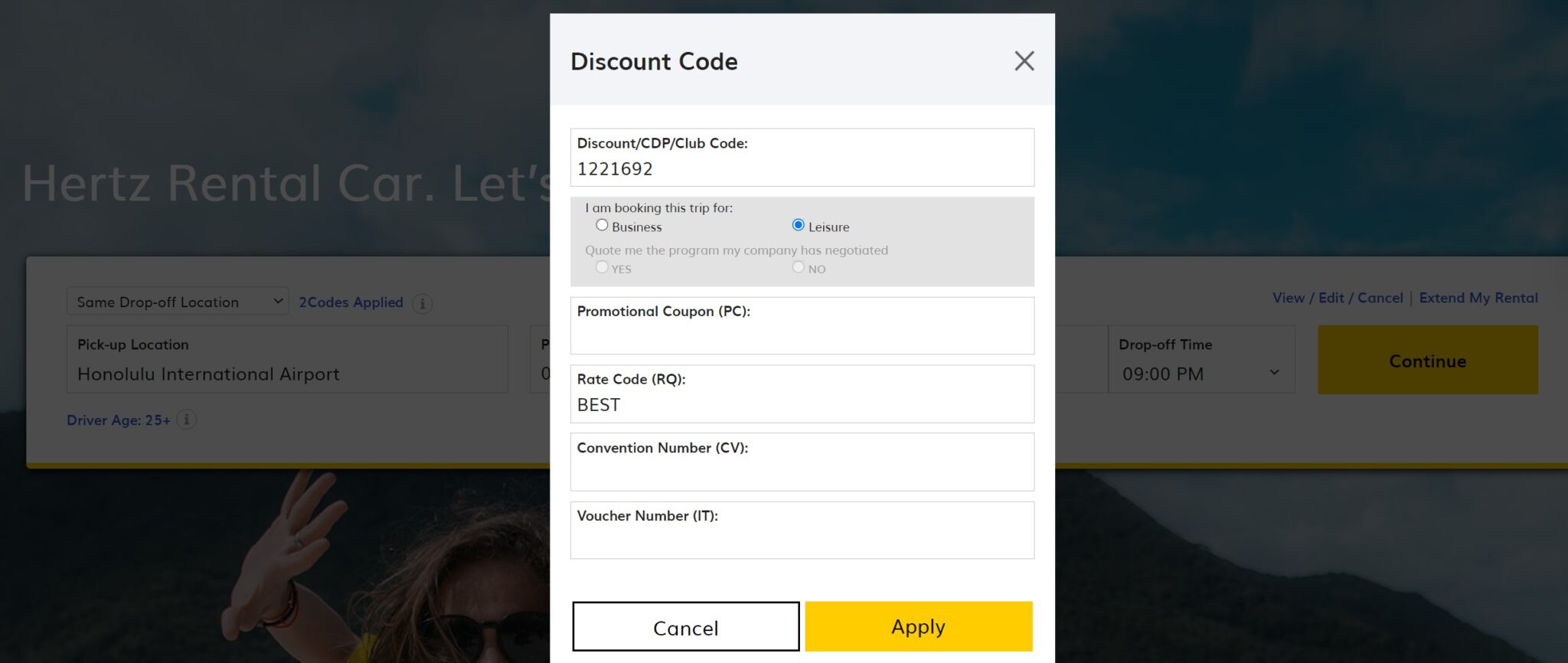 How to use Hertz CDP Codes to Save on Hawaiian Car Rentals